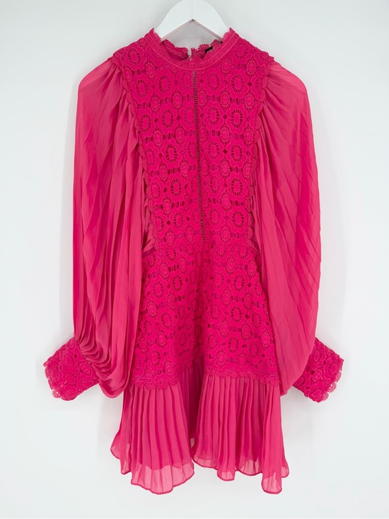 Ina Dresses & Skirts - INA Hot Pink Crochet Dress